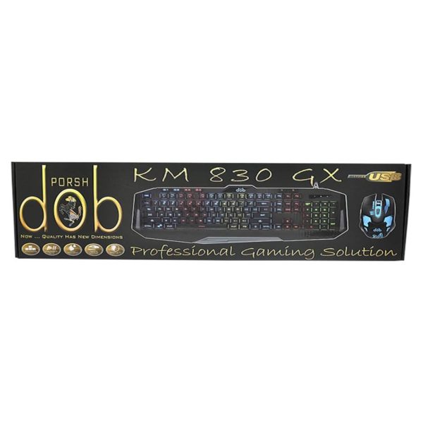 Porsh DOB KM 830 GX Wired Gaming Keyboard & Mouse Black Porsh DOB KM 830 GX Wired Gaming Keyboard & Mouse Black