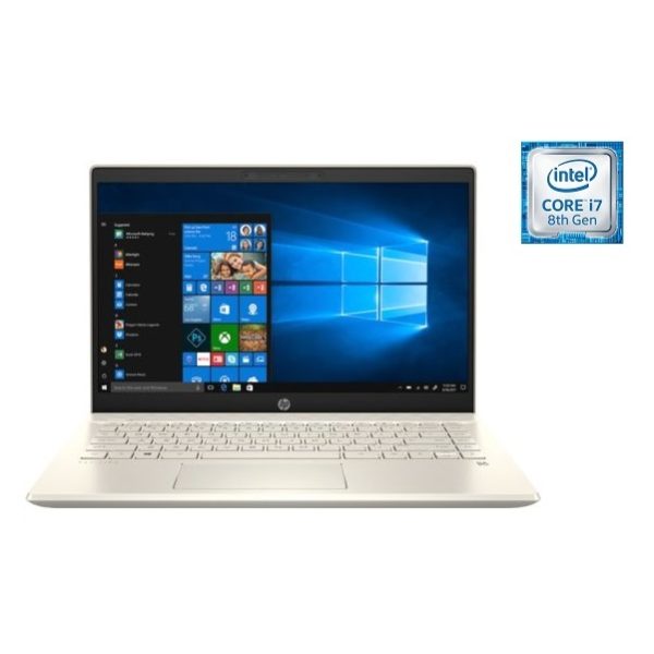 HP Pavilion 14-CE2085NE Laptop - Core i7 1.8GHz 16GB 1TB+128GB 4GB Win10 14inch FHD Gold HP Pavilion 14-CE2085NE Laptop - Core i7 1.8GHz 16GB 1TB+128GB 4GB Win10 14inch FHD Gold