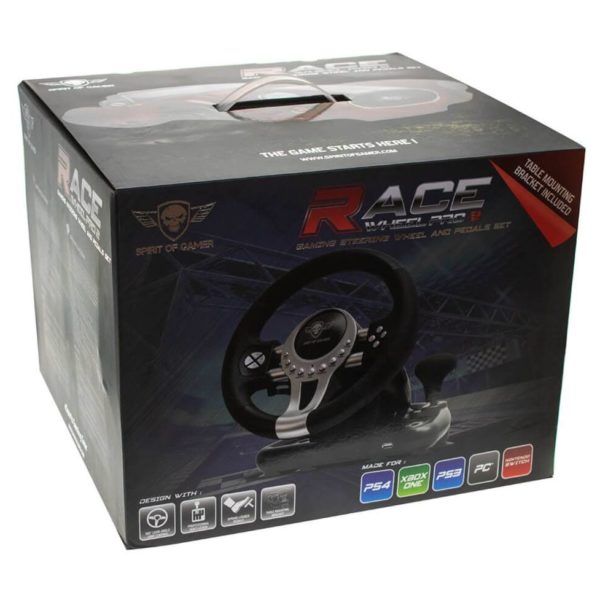 Spirit of Gamer GP068 Pro 2 Race Wheel Black Spirit of Gamer GP068 Pro 2 Race Wheel Black