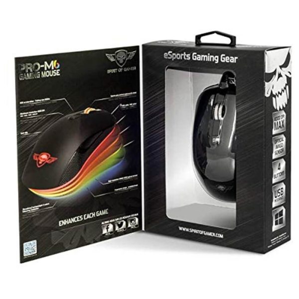 Spirit Of Gamer PRO-M6 Wired Gaming Mouse Black Spirit Of Gamer PRO-M6 Wired Gaming Mouse Black