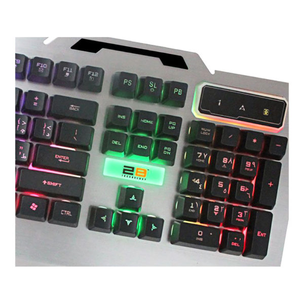 2B KB305 Metal Wired Gaming Keyboard Silver 2B KB305 Metal Wired Gaming Keyboard Silver
