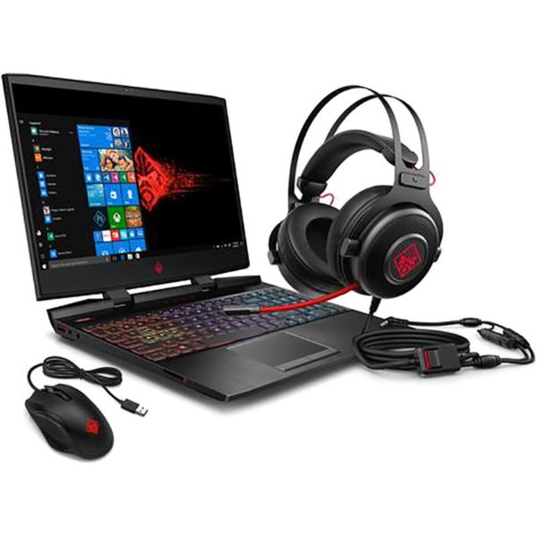 HP OMEN 15-DC1088WM Gaming Laptop - Core i7 2.6GHz 16GB 1TB+256GB 6GB Win10 15.6inch FHD Black English Keyboard with Headset & Mouse HP OMEN 15-DC1088WM Gaming Laptop - Core i7 2.6GHz 16GB 1TB+256GB 6GB Win10 15.6inch FHD Black English Keyboard with Headset & Mouse