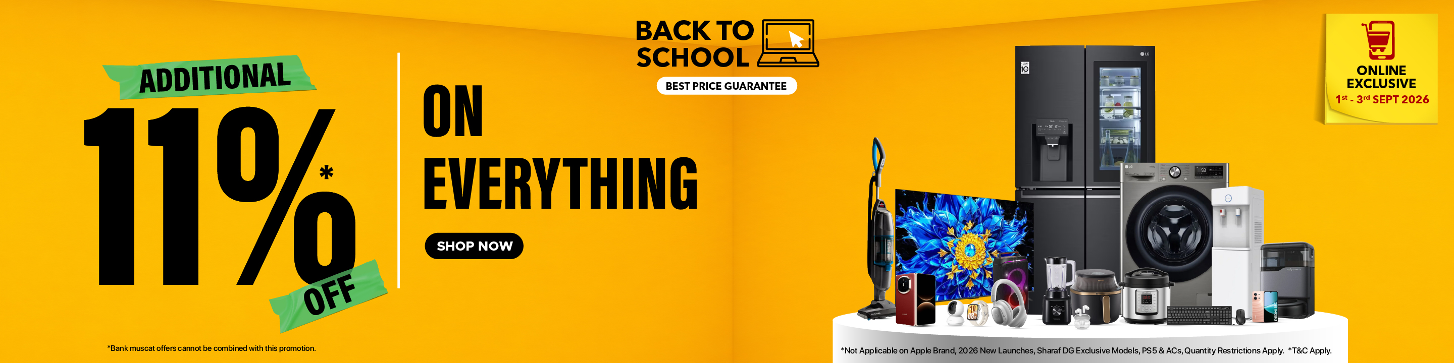 Online Excl every 11%