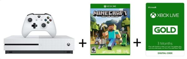 Microsoft Xbox One S 500GB Gaming Console White + Minecraft Game + 3 Months Live Gold Membership Microsoft Xbox One S 500GB Gaming Console White + Minecraft Game + 3 Months Live Gold Membership