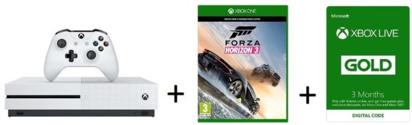 Microsoft Xbox One S 500GB Gaming Console With Forza Horzon 3 Game White ZQ900122 + 3 Months Live Gold Membership Microsoft Xbox One S 500GB Gaming Console With Forza Horzon 3 Game White ZQ900122 + 3 Months Live Gold Membership
