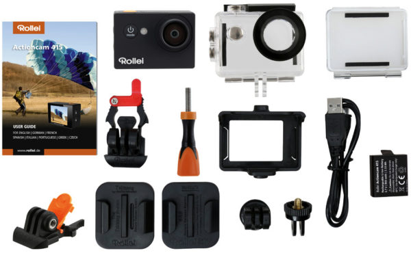 Rollei Actioncam 415 Action Camera Black + Rollei Zubehor Outdoor Kit Rollei Actioncam 415 Action Camera Black + Rollei Zubehor Outdoor Kit