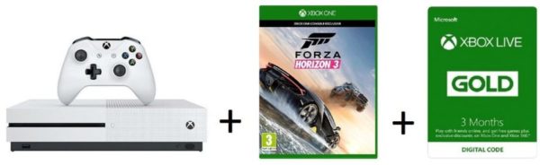 Microsoft 23400118 Xbox One S Console 1TB W/ Forza Horzon 3 Game+52K00264 3 Months Live Gold Membership Microsoft 23400118 Xbox One S Console 1TB W/ Forza Horzon 3 Game+52K00264 3 Months Live Gold Membership