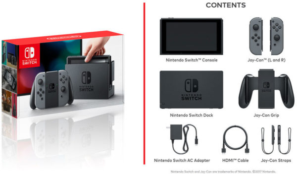 Nintendo Switch Gaming Console 32GB Black With Grey Joy Con + The Legend Of Zelda Breath Of The Wild Game + 2 Assorted Amiibo Characters Nintendo Switch Gaming Console 32GB Black With Grey Joy Con + The Legend Of Zelda Breath Of The Wild Game + 2 Assorted Amiibo Characters