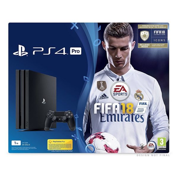 Sony PS4 Pro Console 1TB + FIFA18 Game Sony PS4 Pro Console 1TB + FIFA18 Game