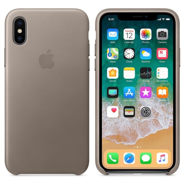 Buy Apple Leather Case Taupe For iPhone X \u2013 MQT92ZM\/A in Dubai UAE. Apple Leather Case Taupe For 