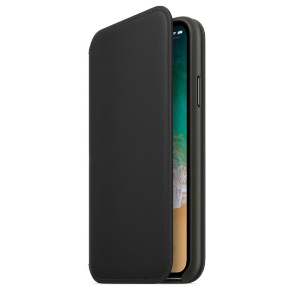 Buy Apple Leather Folio Case Black For iPhone X – MQRV2ZM ...