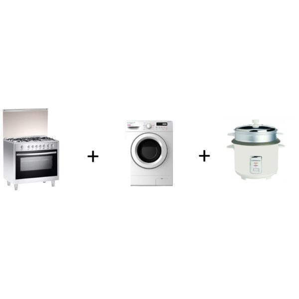 Campomatic 5 Gas Burners Cooker C965XRS + WM709 Front Load Washer + CS180 Rice Cooker Campomatic 5 Gas Burners Cooker C965XRS + WM709 Front Load Washer + CS180 Rice Cooker