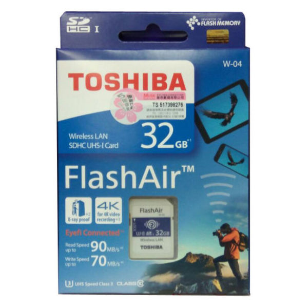 Toshiba FlashAir W04 Wireless SD Memory Card 32GB Price