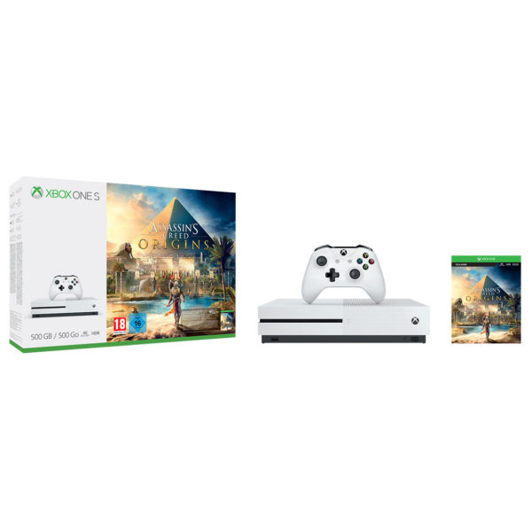 Microsoft Xbox One S Console 500GB White With Assassins Creed Origins DLC Game + 1 Month Game Pass DLC Microsoft Xbox One S Console 500GB White With Assassins Creed Origins DLC Game + 1 Month Game Pass DLC