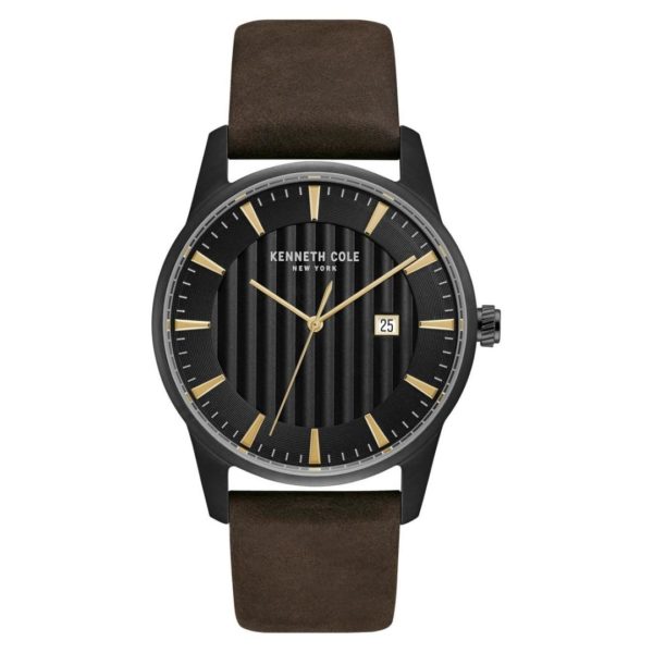 Kenneth Cole Classic Watch For Men with Brown Dark Genuine Leather Strap Kenneth Cole Classic Watch For Men with Brown Dark Genuine Leather Strap