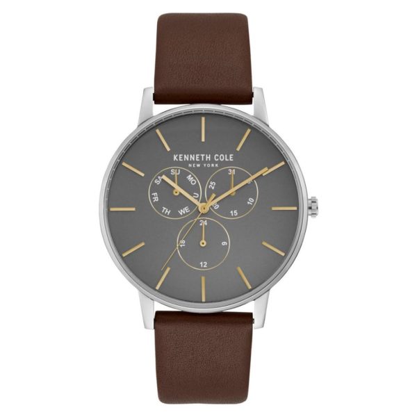 Kenneth Cole Dress Sport Watch For Men with Brown Dark Genuine Leather Strap Kenneth Cole Dress Sport Watch For Men with Brown Dark Genuine Leather Strap