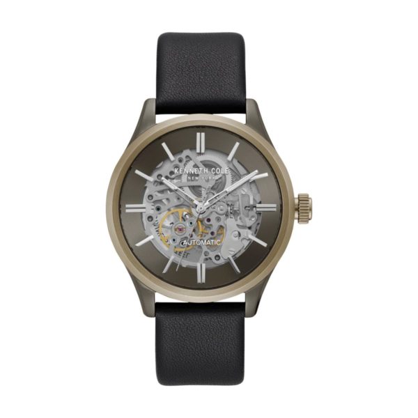 Kenneth Cole Automatic Watch For Men with Black Genuine Leather Strap Kenneth Cole Automatic Watch For Men with Black Genuine Leather Strap