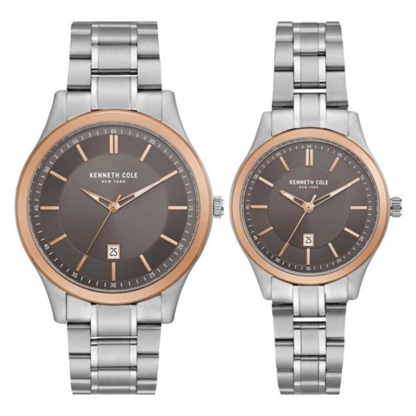 Kenneth Cole Gift Sets Watch For Unisex with Silver Stainless Steel Bracelet Kenneth Cole Gift Sets Watch For Unisex with Silver Stainless Steel Bracelet
