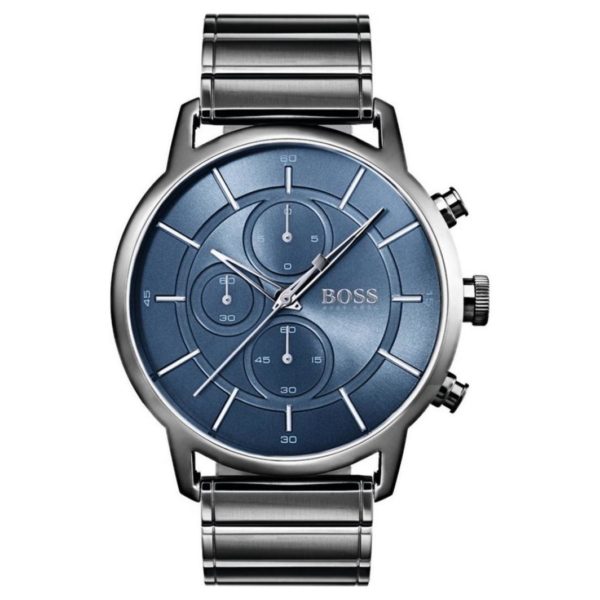 Hugo Boss Architectural Watch For Men with Grey Metal Bracelet Hugo Boss Architectural Watch For Men with Grey Metal Bracelet