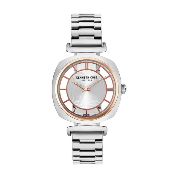 Kenneth Cole Transparency Watch For Women with Silver Stainless Steel Bracelet Kenneth Cole Transparency Watch For Women with Silver Stainless Steel Bracelet