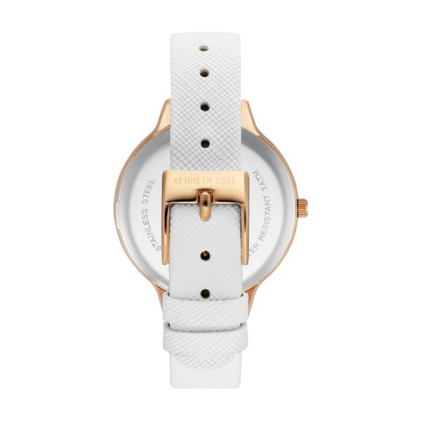 Kenneth Cole Classic Watch For Women with White Genuine Leather Strap Kenneth Cole Classic Watch For Women with White Genuine Leather Strap