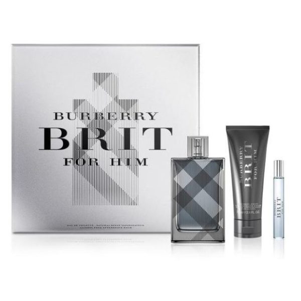 Burberry Brit Gift Set For Men (Burberry Brit 100ml EDT + After Shave Balm 100ml + Vap De Sac 7.5ml) Burberry Brit Gift Set For Men (Burberry Brit 100ml EDT + After Shave Balm 100ml + Vap De Sac 7.5ml)