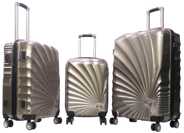 Senator 3 Pcs ABS And PC Spinner Luggage Trolley Case Champagne Senator 3 Pcs ABS And PC Spinner Luggage Trolley Case Champagne