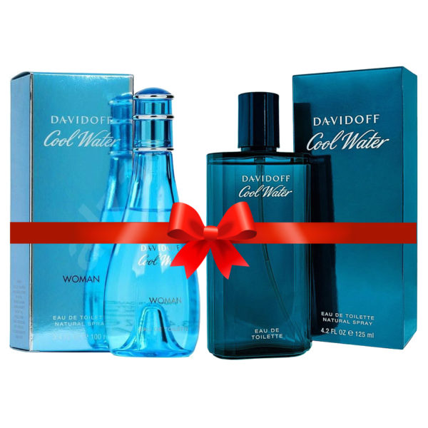 Davidoff Cool Water Perfume For Men 125ml Eau de Toilette + Davidoff Cool Water Perfume For Women 100ml Eau de Toilette Davidoff Cool Water Perfume For Men 125ml Eau de Toilette + Davidoff Cool Water Perfume For Women 100ml Eau de Toilette