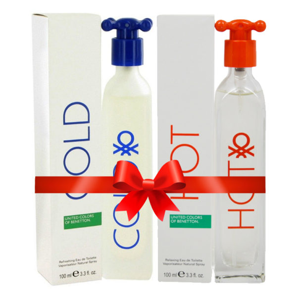 United Colors Of Benetton Cold Perfume For Men 100ml Eau de Toilette + United Colors Of Benetton Hot Perfume For Women 100ml Eau de Toilette United Colors Of Benetton Cold Perfume For Men 100ml Eau de Toilette + United Colors Of Benetton Hot Perfume For Women 100ml Eau de Toilette