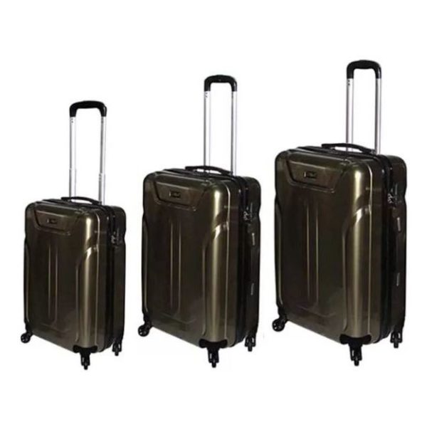 Highflyer Terminator Trolley Luggage Bag Grey 3pc Set TH1609PPC3PC Highflyer Terminator Trolley Luggage Bag Grey 3pc Set TH1609PPC3PC