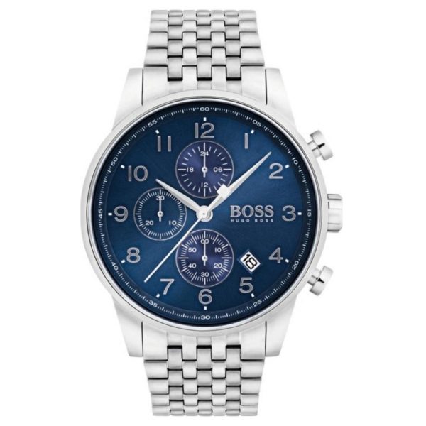 Hugo Boss Navigator Watch For Men with Silver Metal Bracelet Hugo Boss Navigator Watch For Men with Silver Metal Bracelet