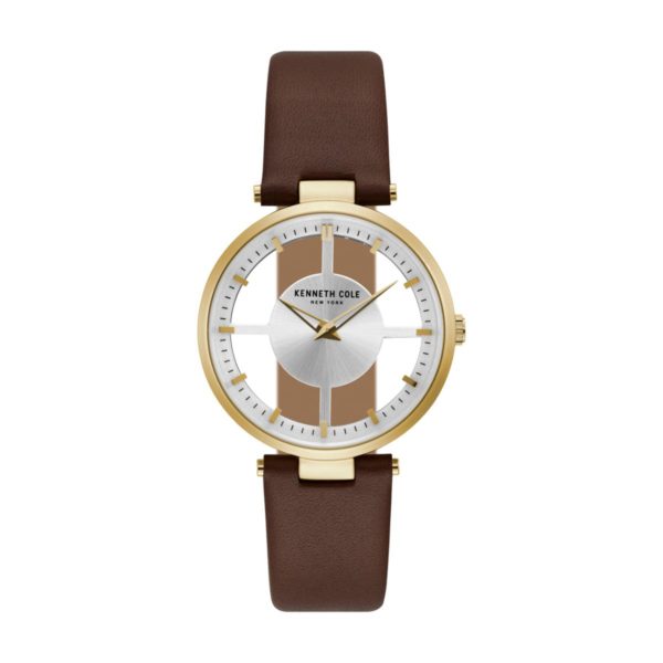 Kenneth Cole Transparency Watch For Women with Brown Genuine Leather Strap Kenneth Cole Transparency Watch For Women with Brown Genuine Leather Strap