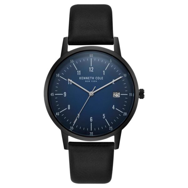 Kenneth Cole Slim Watch For Men with Black Genuine Leather Strap Kenneth Cole Slim Watch For Men with Black Genuine Leather Strap