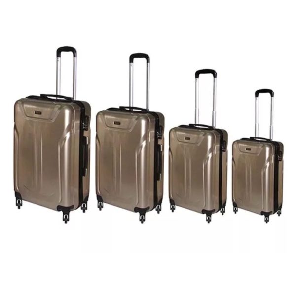 Highflyer Terminator Trolley Luggage Bag Gold 4pc Set TH1609PPC4PC Highflyer Terminator Trolley Luggage Bag Gold 4pc Set TH1609PPC4PC