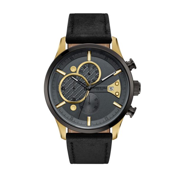 Kenneth Cole New York Watch For Men with Black Leather Strap Kenneth Cole New York Watch For Men with Black Leather Strap