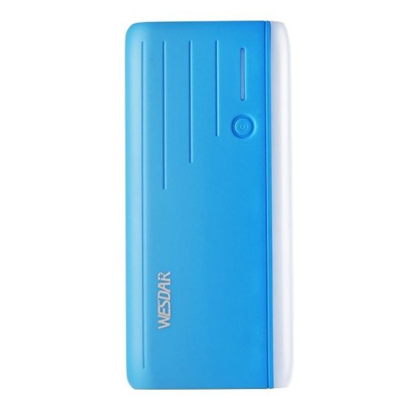 Wesdar Power Bank 8000mAh Blue - S6 Wesdar Power Bank 8000mAh Blue - S6