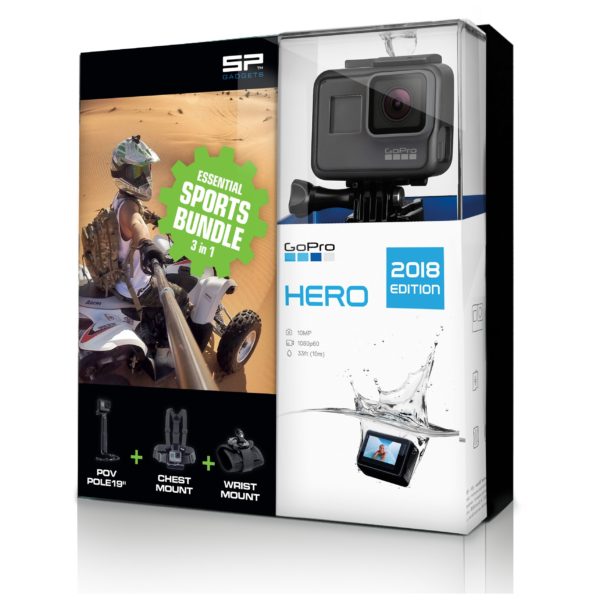 GoPro Hero Action Camera + POV Pole 19inch + Chest Mount + Wrist Mount GoPro Hero Action Camera + POV Pole 19inch + Chest Mount + Wrist Mount