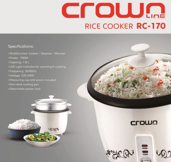Crownline Rice Cooker RC170 Crownline Rice Cooker RC170