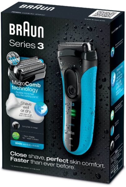 Braun Wet & Dry Series 3 Shaver W/ Micro Comb Technology 3040S Braun Wet & Dry Series 3 Shaver W/ Micro Comb Technology 3040S