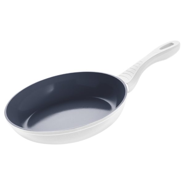 Lamart Cast Ceramic Frypan 22cm White/Grey LT1087 Lamart Cast Ceramic Frypan 22cm White/Grey LT1087