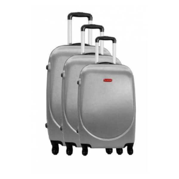 Highflyer Curve Series Trolley Luggage Bag Grey 3pc Set TH10103PC Highflyer Curve Series Trolley Luggage Bag Grey 3pc Set TH10103PC