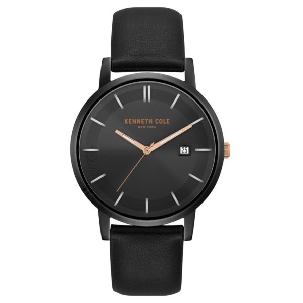 Kenneth Cole Classic Watch For Men with Black Genuine Leather Strap Kenneth Cole Classic Watch For Men with Black Genuine Leather Strap