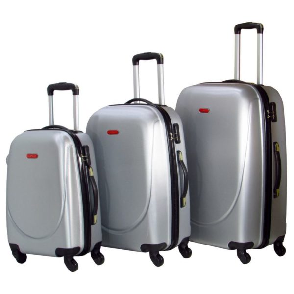 Highflyer Curve Series Trolley Luggage Bag Grey 3pc Set TH10103PC Highflyer Curve Series Trolley Luggage Bag Grey 3pc Set TH10103PC