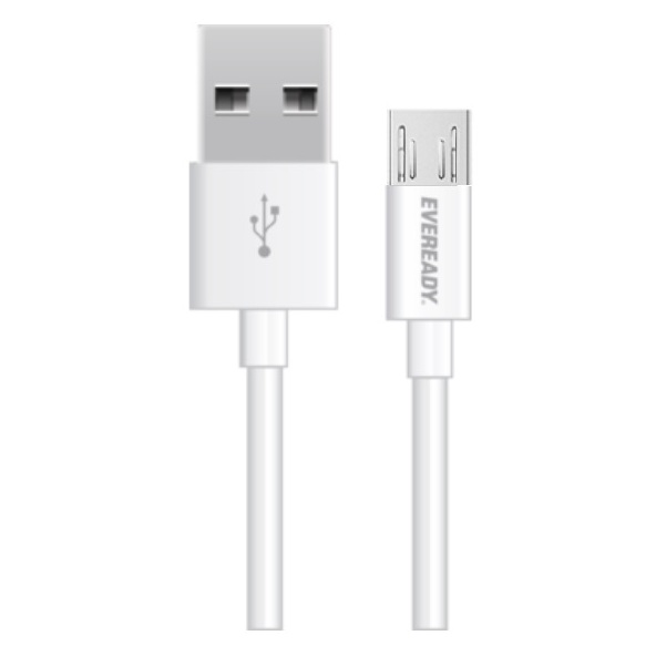 Eveready Micro USB Cable 1m White - BMCFWH4 Eveready Micro USB Cable 1m White - BMCFWH4