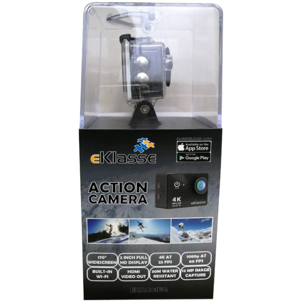 Eklasse EKAC01EG 4K Action Camera With Wi-Fi Black Eklasse EKAC01EG 4K Action Camera With Wi-Fi Black