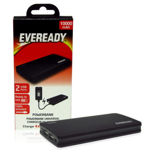 Eveready Power Bank 10000mAh PPA10000EBK4 Eveready Power Bank 10000mAh PPA10000EBK4