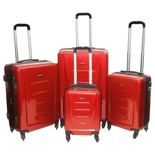 Highflyer Inspire Trolley Luggage Bag Red 4pc Set TH1614PPC4PC Highflyer Inspire Trolley Luggage Bag Red 4pc Set TH1614PPC4PC