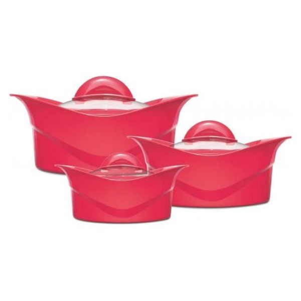 Milton Regalia Insulated Casserole With Glass Lid 3pc Set ALMI0405R Milton Regalia Insulated Casserole With Glass Lid 3pc Set ALMI0405R