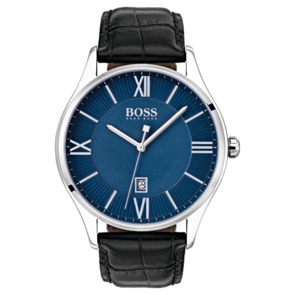 Hugo Boss Governor Watch For Men with Black Leather Strap Hugo Boss Governor Watch For Men with Black Leather Strap