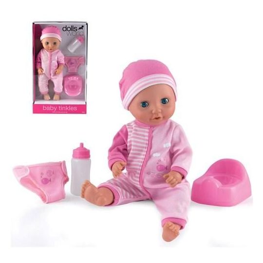 Dolls World 8120 Baby Tinkles Doll 38cm Pink